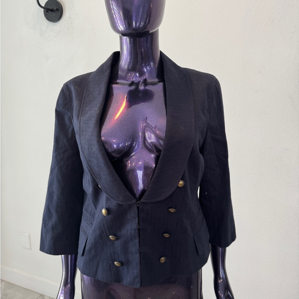 LOFT Black Tailored Blazer with Classic Lapels